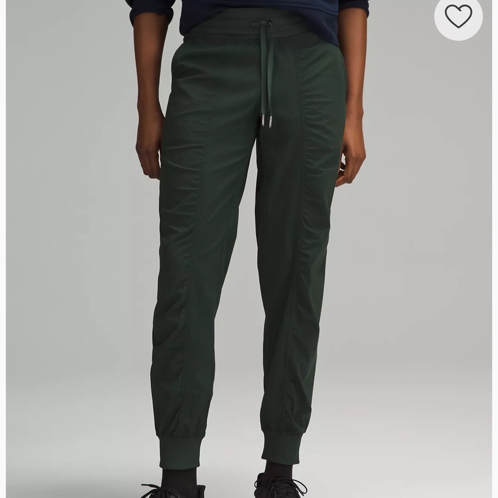 Womens dance studio mid rise green Jogger Pants